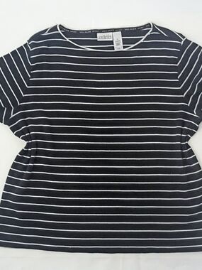 Vintage Villager Sport Navy Striped Tee XL